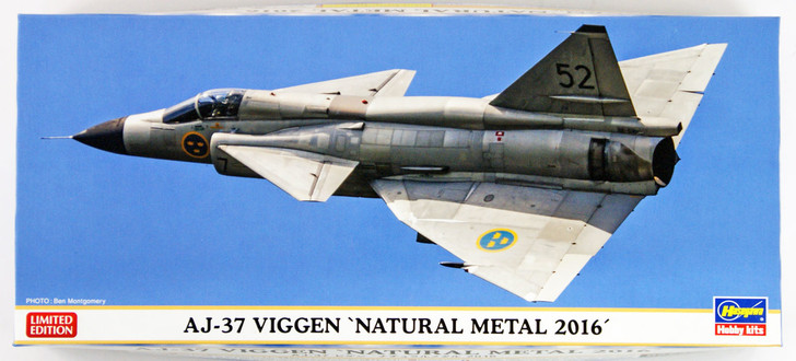 Hasegawa 02232 AJ-37 Viggen "Natural Metal 2016" 1/72 scale kit