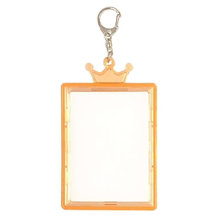 Oshimamo Trading Card Keychain Crown Clear Orange