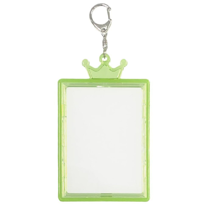 Oshimamo Trading Card Keychain Crown Clear Green