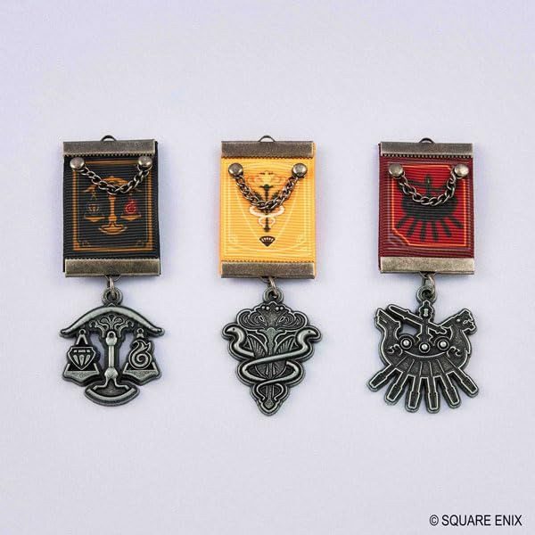 Final Fantasy XIV Eorzea Three Nations Medal Style Brooch Set