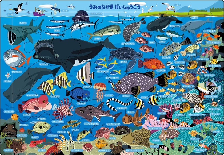 Jigsaw Puzzle - Apollo Picture Puzzle Sea Friends Grand Gathering Model St Mark Certified Includes Storage Bag (46 Pieces)