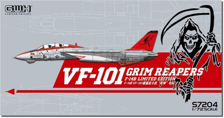 Great Wall Hobby 1/72 F-14B VF-101 Grim Reapers Model Kit S7204 Aircraft