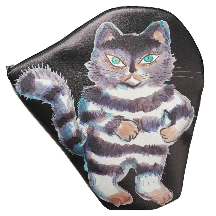 MLE The Cat That Lived A Million Times Tabby Cat Pouch Black