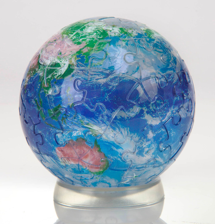 Jigsaw Puzzle - 3D Spherical Puzzle Clear Earth 2003- Replacement Postcard (60 Pieces)