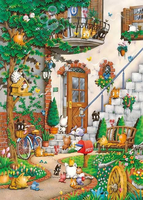 Jigsaw Puzzle - Sleeping Cats Made In Japan Hideki Yoshioka (500 Pieces)