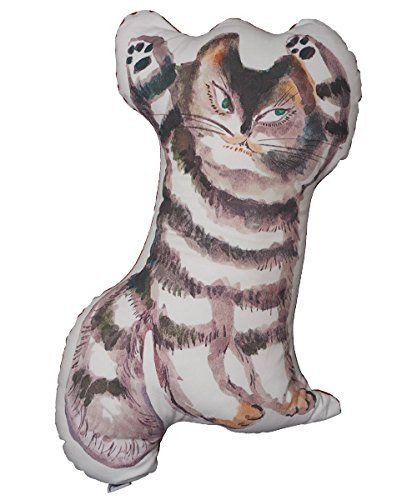 MLE The Cat That Lived A Million Times Tabby Cat Cushion Lying Down Version Black