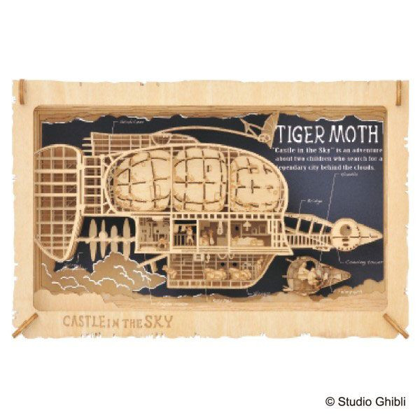 Ensky PT-WL01X Laputa: Castle In The Sky Tiger Moth Paper Theater Wood Style