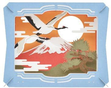 Ensky PT-324 Mount Fuji And Cranes Paper Theater