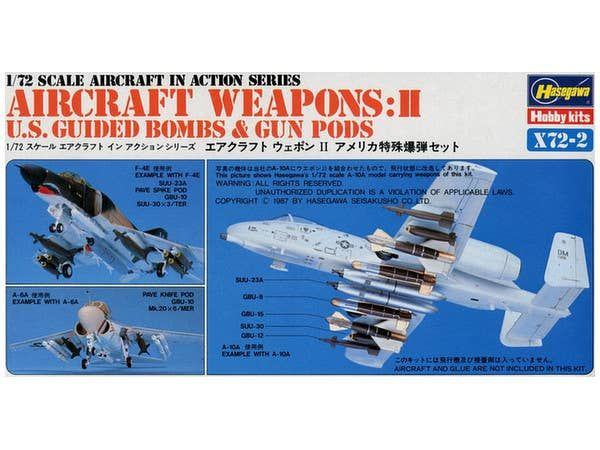 Hasegawa 1/72 Aircraft Weapons II : US Guided Bombs & Gun Pods