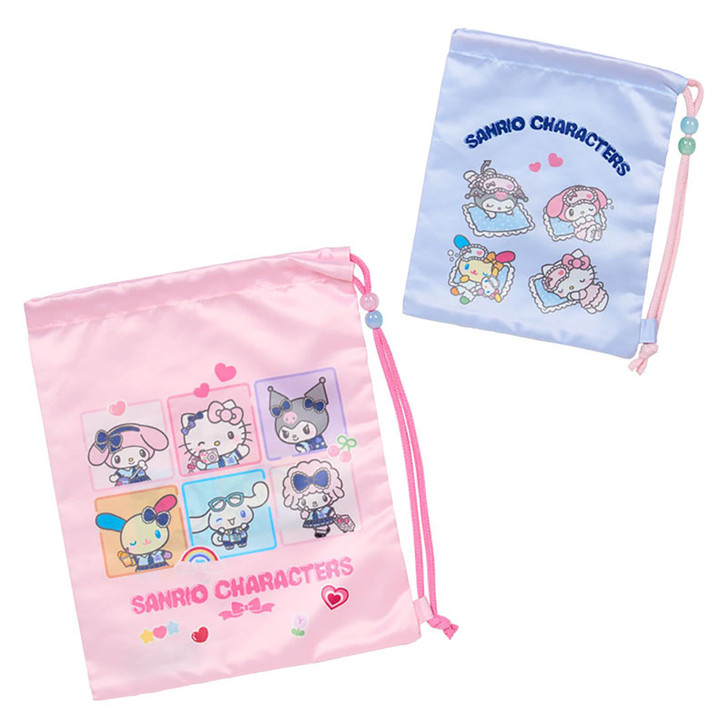 Sanrio Other Drawstring Bag Two Piece Set School Sparkling Journey Characters 005533