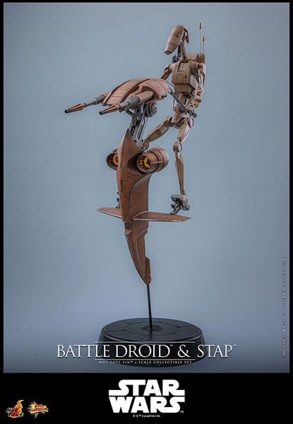 Hot Toys Movie Masterpiece 1/6 Battle Droid & STAP Figure (Star Wars: The Phantom Menace)