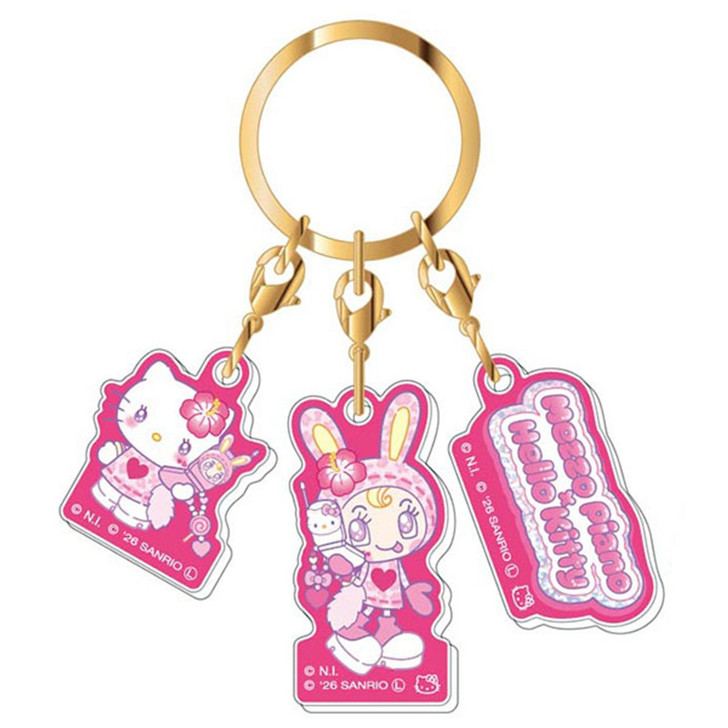 HASEPRO Triple Acrylic Key Holder Mezzo Piano And Hello Kitty 2 01PK