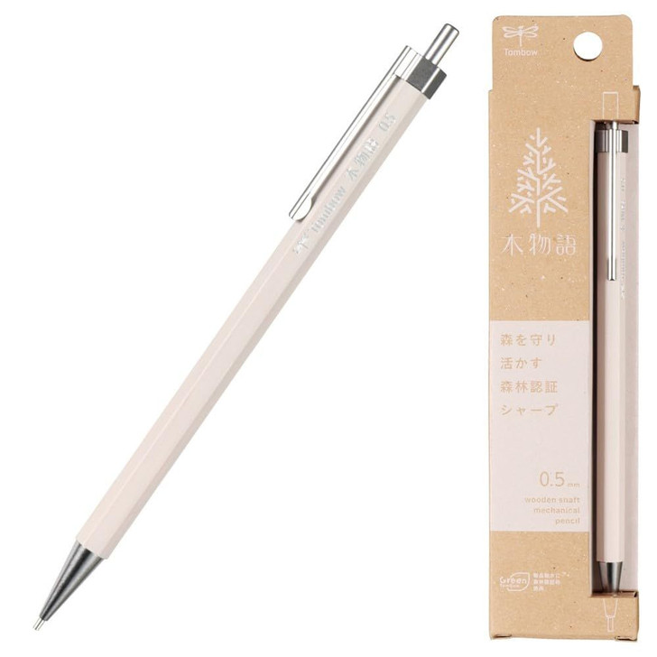 Tombow Mechanical Pencil Ki Monogatari White DHA-151B