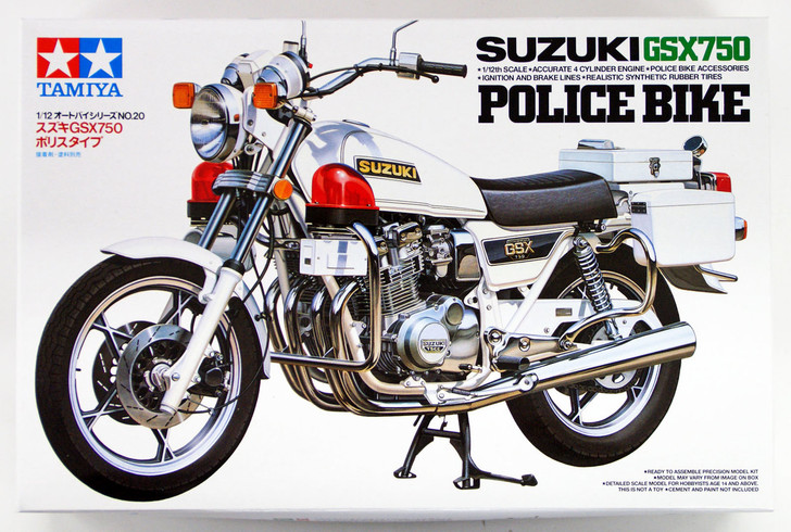 Tamiya 14020 Suzuki GSX750 Police Bike 1/12 Scale Kit