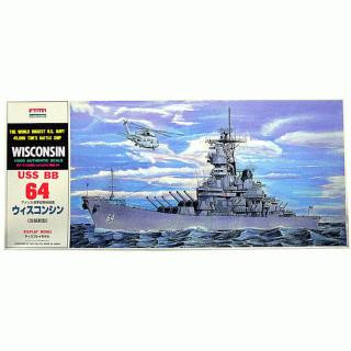 Arii-14 618141 USS BattleShip Wisconsin BB-64 1/600 Scale Kit (Microace) (4968279618141)