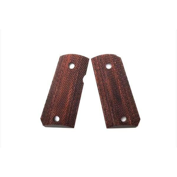 Wood Grip Detonics .45 Full Checkered Brown