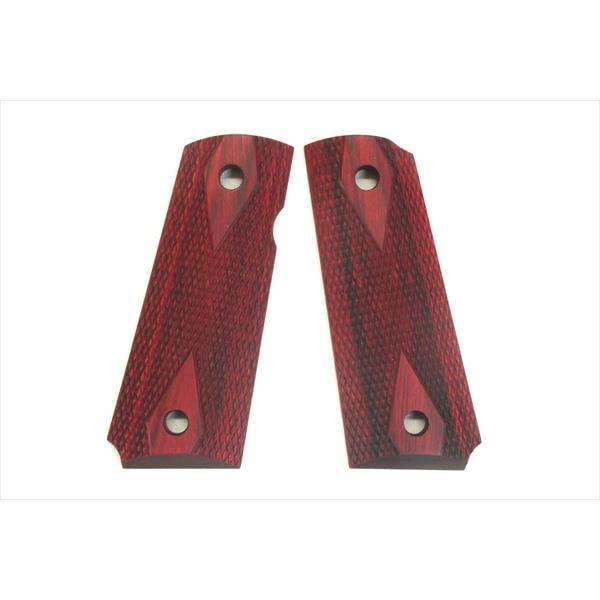 Wood Grip V10 Ultra Compact Checker Red
