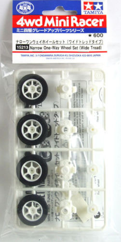 Tamiya 15213 Mini 4WD Narrow One-Way Wheel Set (4950344998531)