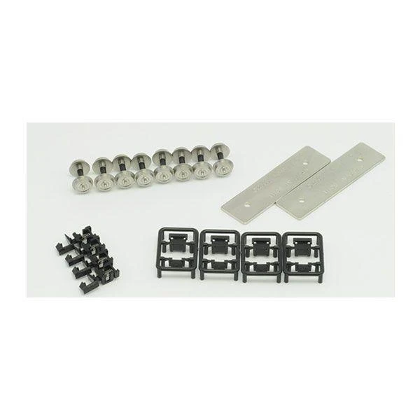  TT-05 Trailer Conversion Parts Set for Railway Collection N Gauge Operation Black Wheels 6mm for 2 Cars (N scale) 