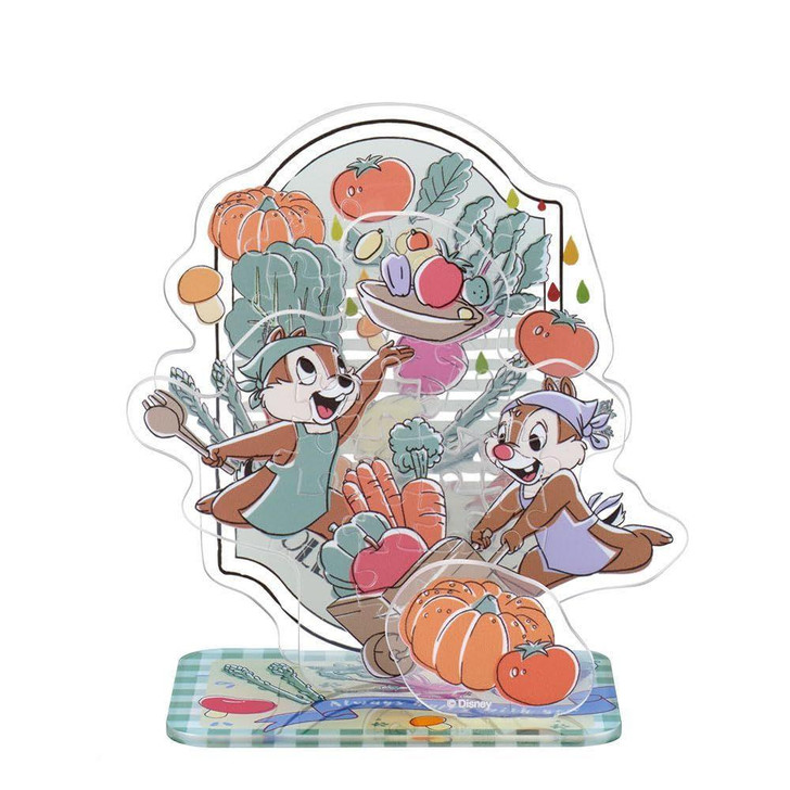 Beverly Jigsaw Puzzle Disney Acrylic Stand Pop Chip & Dale / Vegetable (34 Pieces) 