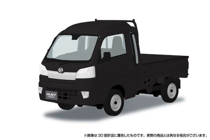  Aoshima Rakupla Snap Kit 1/32 Daihatsu S500P Hijet Truck Jumbo Black Mica Metallic Plastic Model 