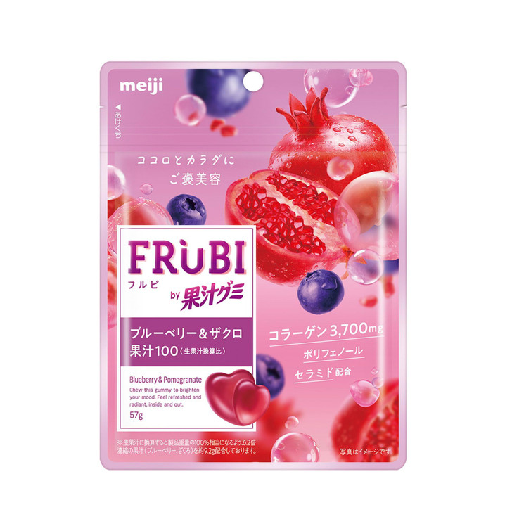 FRUBI By Fruit Juice Gummy Blueberry And Pomegranate Meiji