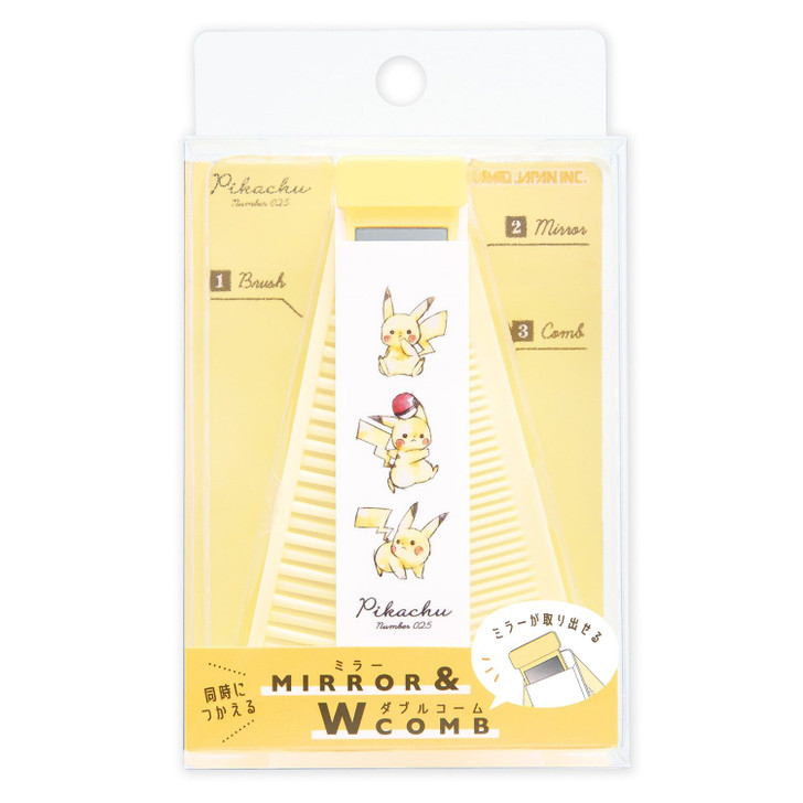 Pokemon Center Original Mirror & W Comb / Pikachu