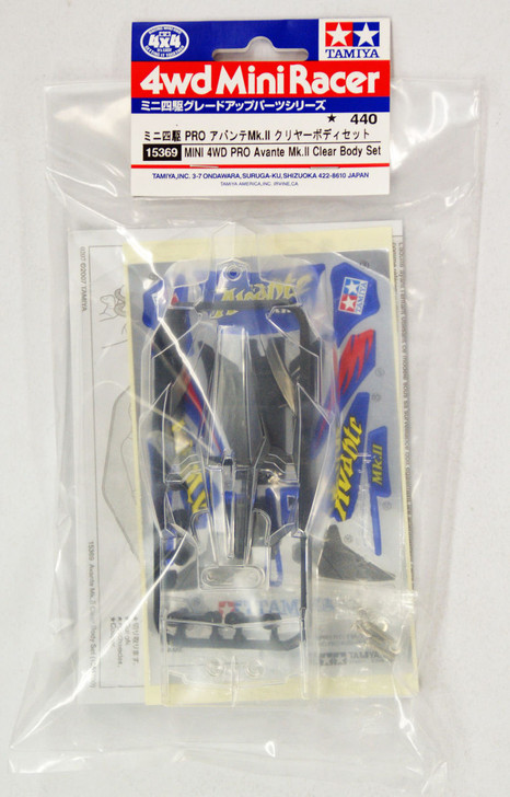 Tamiya 15369 Mini 4WD PRO Avante Mk.II Clear Body Set (4950344998982)
