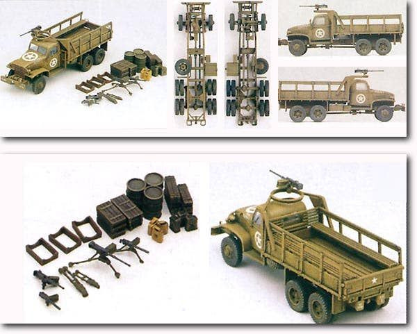 ACADEMY 1/72 WWII US 6 x 6 Cargo Truck & Accessory Plastic Model