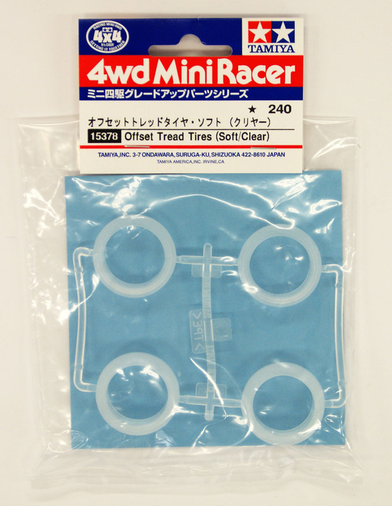 Tamiya 15378 Mini 4WD Offset Tread Tires Soft (Clear)