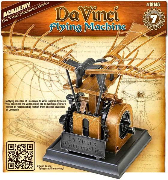 Leonardo Da Vinci Manuscript Flying Machine Plastic Model