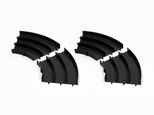 Mini 4WD Japan Cup Junior Circuit Curve (black) 4 Piece Set