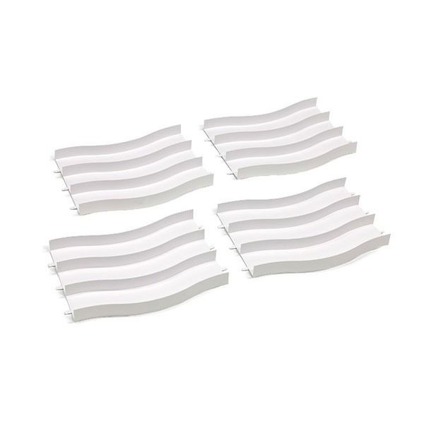 Mini 4WD Japan Cup Junior Circuit Wave White 4 Piece Set
