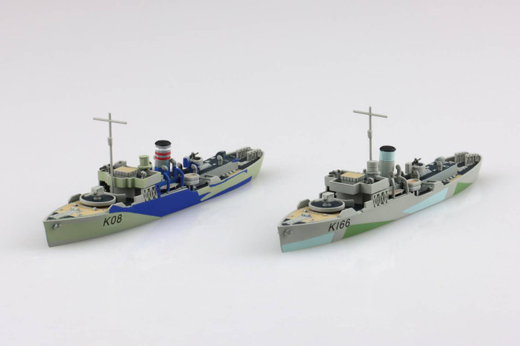 Aoshima 1/700 Waterline No.916 Royal Navy Flower Class Corvette Plastic Model