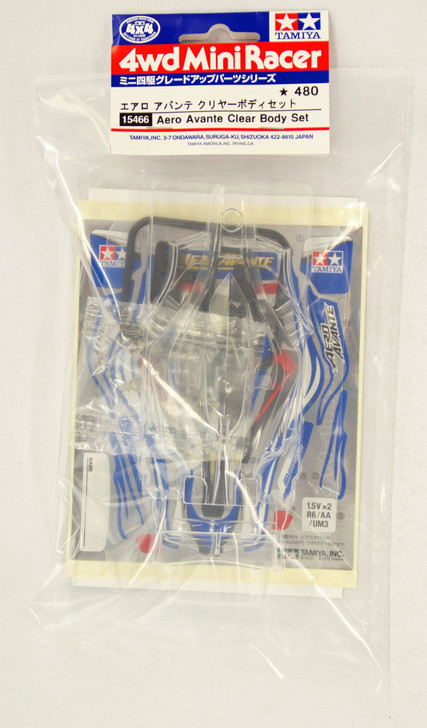 Tamiya 15466 Mini 4WD Aero Avante Clear Body Set