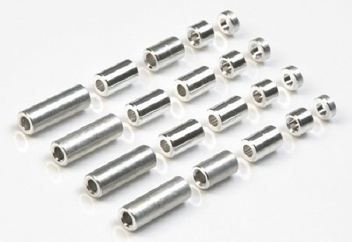 Tamiya 15473 Mini 4WD Aluminum Spacer Set (12/6.7/6/3/1.5mm) (4950344154739)