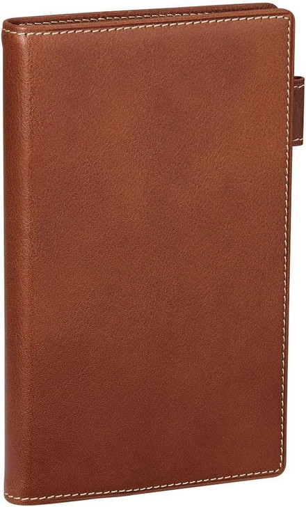 Raymay Fujii Da Vinci Oil Leather Bible 11mm Personal Organizer - Dark Brown
