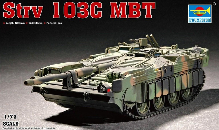 1/72 Swedish Army Strv.103C S Tank Plastic Model