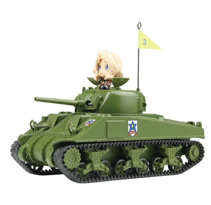 Girls And Panzer 1/64 Rc Battle Senshado Series M4 Sherman With 75mm Gun Saunders University Affiliated High School