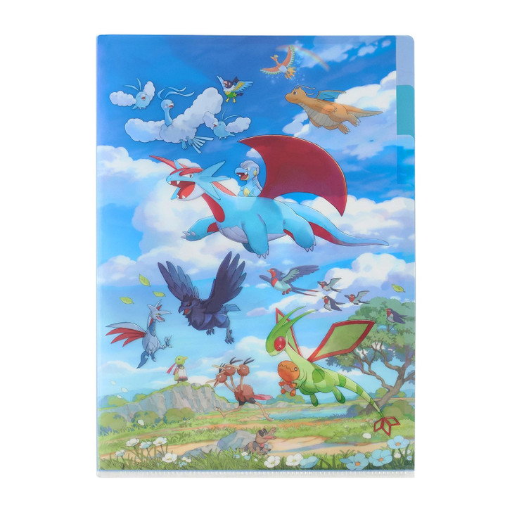 Pokemon Center Original A4 3 Pocket Clear File Soaring Dreams