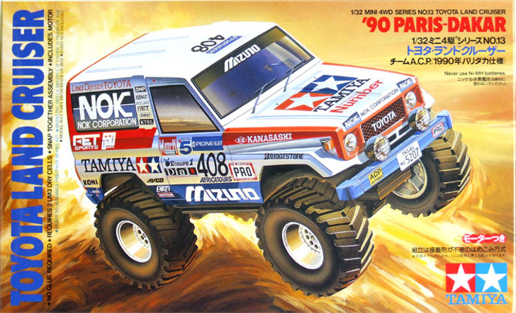 Tamiya 19013 Mini 4WD Toyota Land Cruiser '90 Paris-Dakar 1/32