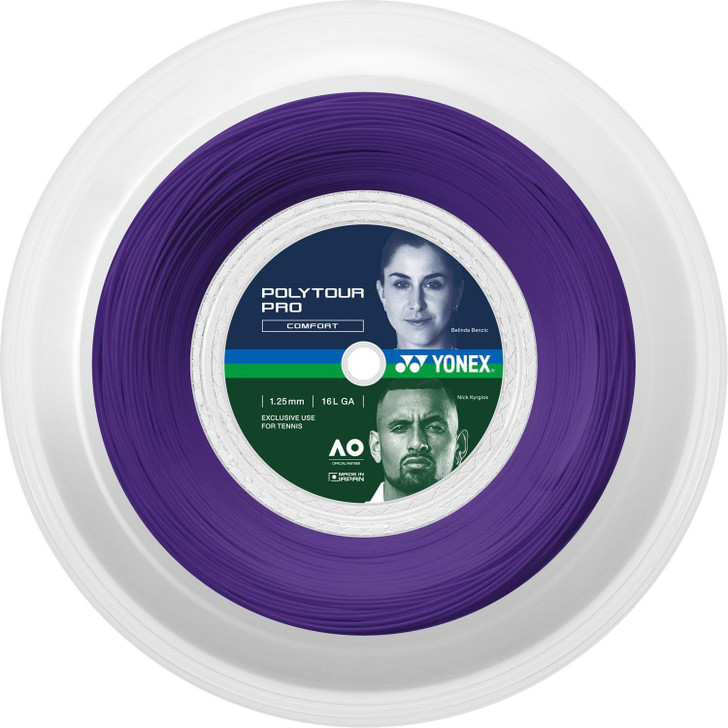 Yonex Hard Tennis String PolyTour Pro 125 (200m) Midnight Purple (339) PTP125R2