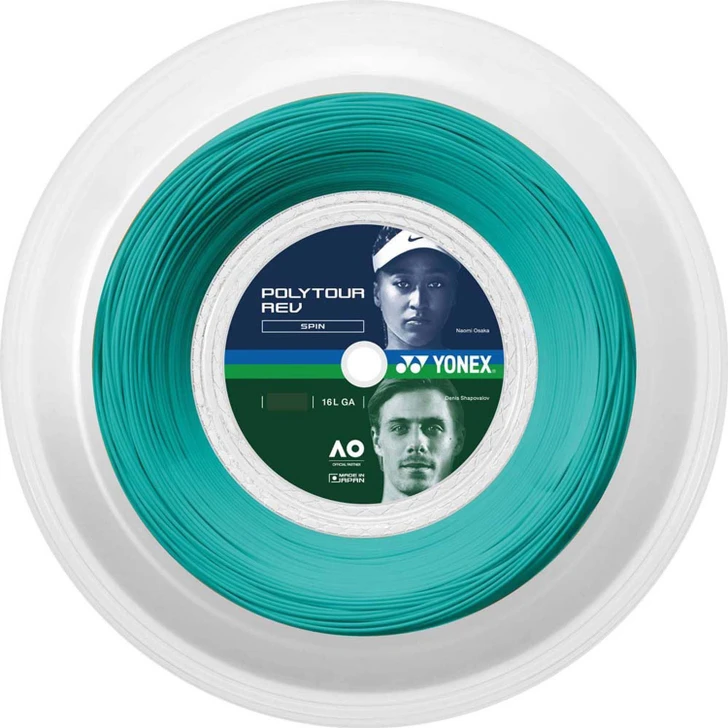 YONEX Tennis Hardball Tennis String Gut PolyTour Rev 130 High Rotation Spin Mint (384) 1.30mm PTR130R2 Length: 200m