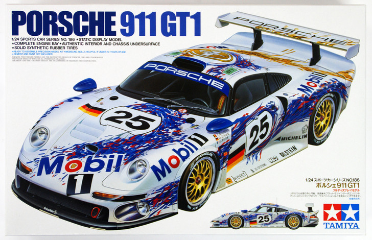 Tamiya 24186 Porsche 911 GT1 1/24 scale kit (4950344995233)