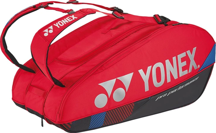 Yonex Tennis Badminton Racket Bag Holds 9 Rackets Scarlet