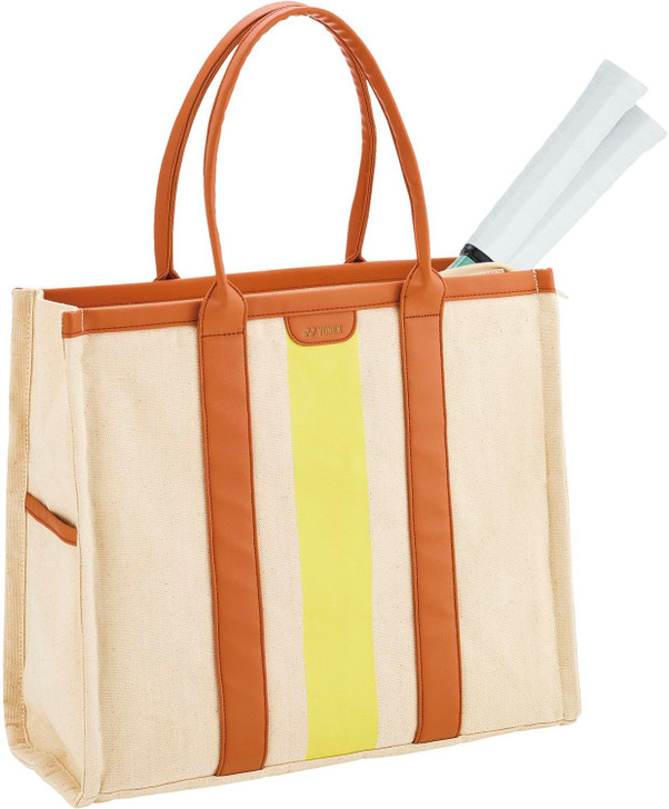 YONEX Tennis Tote Bag Can Hold 2 Tennis Rackets Water Repellent With Pocket BAG2551 White/Orange