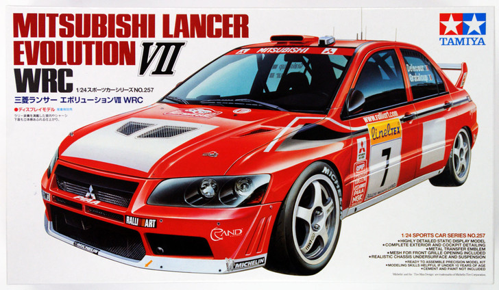 Tamiya 24257 Mitsubishi Lancer Evolution VII WRC 1/24 Scale Kit