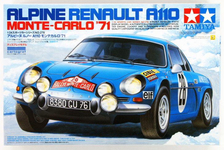 Tamiya 24278 Alpine Renault A110 Monte Carlo '71 1/24 Scale Kit