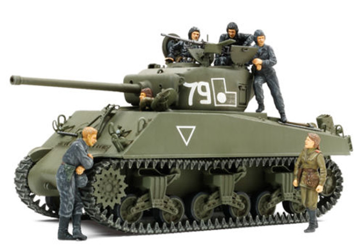 Tamiya 25105 M4A2(76) W Sherman Red Army with 6 Figure 1/35 Scale Kit