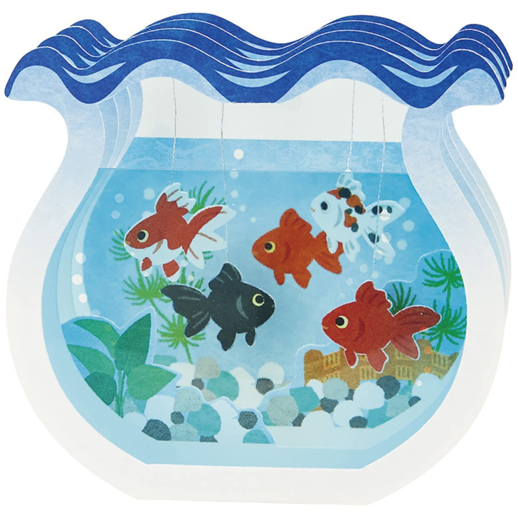 Sanrio Message Card Summer Goldfish Bowl Greeting Card